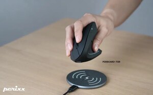 Die weltweit erste Dual-Aufladbare Wireless Ergonomische Maus: PERIMICE-713R