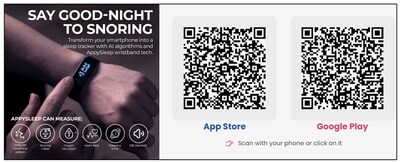 Scan the QRCODE and Get the new AppySleep APP