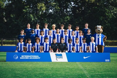 Hertha BSC Integrated Academy Team in Berlin, Deutschland. INTERNATIONAL SOCCER ACADEMY (Foto von City-Press GmbH Bildagentur)