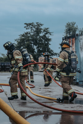 100 volunteer fire departments are receiving a $10,000 grant through the State Farm Good Neighbor Firefighter Safety Program to purchase critical equipment. (Photo courtesy of Sejal Dave, Oronoco Fire Department.)