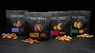 Four varieties of premium COLUMBUS Craft Nuts will level up any charcuterie board and satisfy sophisticated snack cravings. The newly released flavors include: COLUMBUS Parmesan Rosemary Marcona Almonds; COLUMBUS Hot Honey Mezcal Cashews; COLUMBUS Mocha Cashews and COLUMBUS Caramalized Pecans.