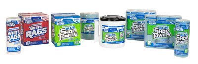 Keep an eye out for Sellars’ TOOLBOX® Blue Shop Towels and TOOLBOX® White Rags that come in a variety of formats.