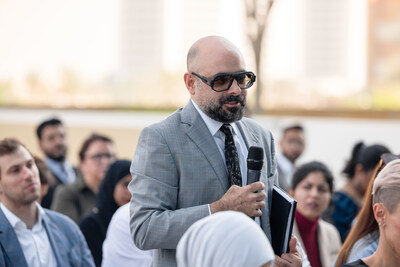 Invented at The Rockefeller University in New York City, Chromovert Technology is being moved to the UAE by its inventor, Dr. Kambiz Shekdar, PhD. At an event on the future of health at Dubai Science Park, UAE, DSP Director Marwan Abdulaziz invited Dr. Shekdar (pictured) to share why he, as a U.S.-based inventor, has decided to move to the UAE to realize the fullest potential of the by-now fully validated platform biotechnology. Photo credit: Dubai Science Park.