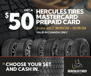 HERCULES TIRES OFFERS WINTER  REBATE TO CANADIAN  CUSTOMERS