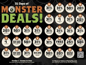 Halloween is Here: Party City Unveils October's '31 Days of Deals' with Daily Savings All Month Long