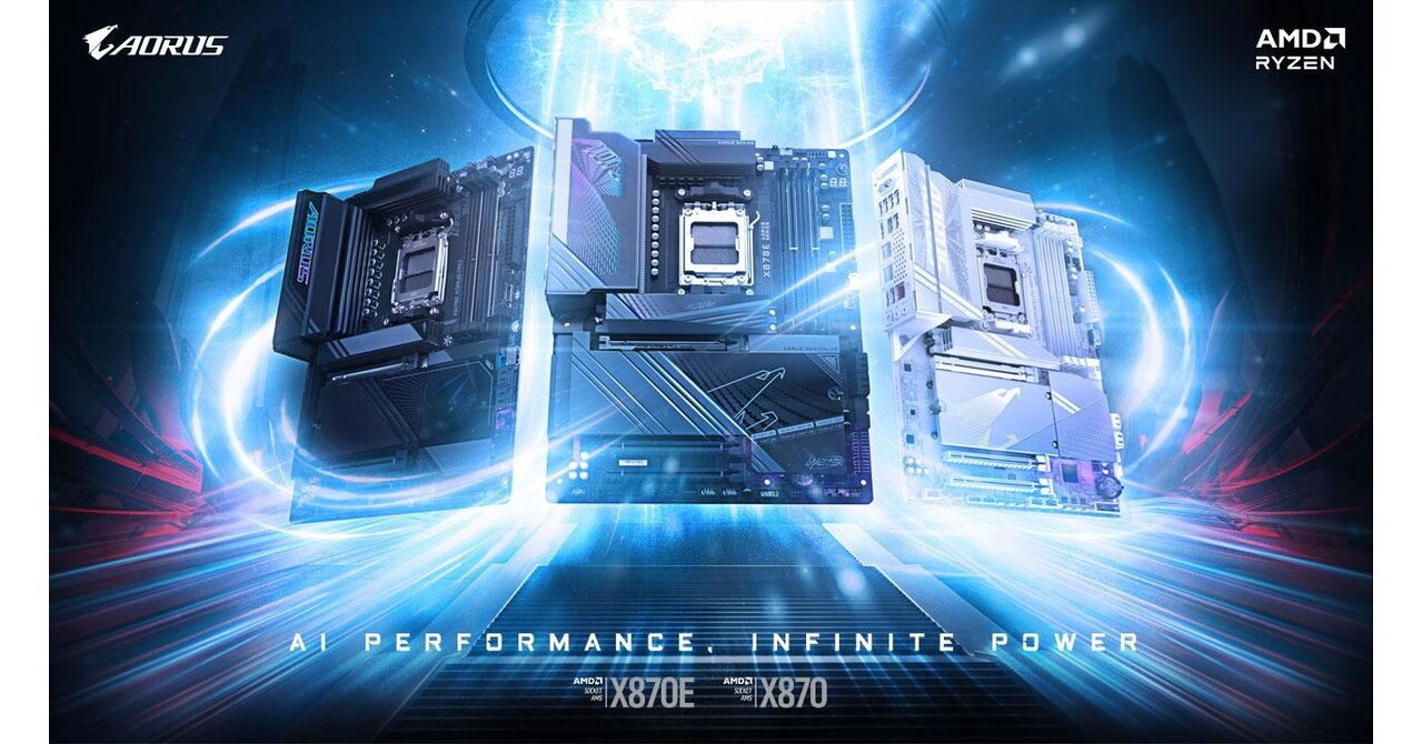 GIGABYTE d&eacute;voile les cartes m&egrave;res X870E/X870 sp&eacute;cialement con&ccedil;ues pour les processeurs AMD Ryzen&trade; 9000 avec une puissance IA infinie