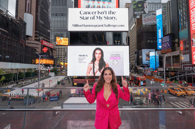 Mindie Kaplan joins in Times Square for the campaign reveal.