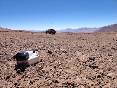 Fleet Space's Geode deployed in Northern Chile's Atacama region.