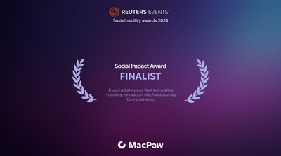 MacPaw is a Finalist for the Social Impact Award at the 2024 Reuters Sustainability Awards, Recognized for Pioneering Innovation and Social Responsibility.