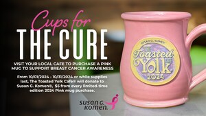 Popular Brunch Franchise Supports Susan G. Komen Mission with Pink Mugs for Cancer Fundraiser