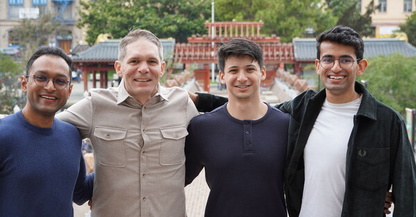 The Hightouch founders with the new Head of Revenue, Josh Kanagy. From left to right: Kashish Gupta, Josh Kanagy, Joshua Curl, Tejas Manohar