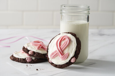 Otis Spunkmeyer's Sweet Discovery Double Chocolate Cookie with Pink Gems is the perfect offering for foodservice, in-store bakeries, and fundraising.