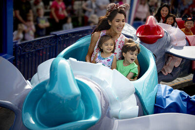 Based on Disney’s 1941 animated classic “Dumbo,” this beloved attraction has been delighting guests since 1955. As the jubilant circus organ melody begins, Dumbo gracefully lifts off and begins to fly ‘round a dancing water fountain at Disneyland Park in Anaheim, Calif. (Disneyland Resort)