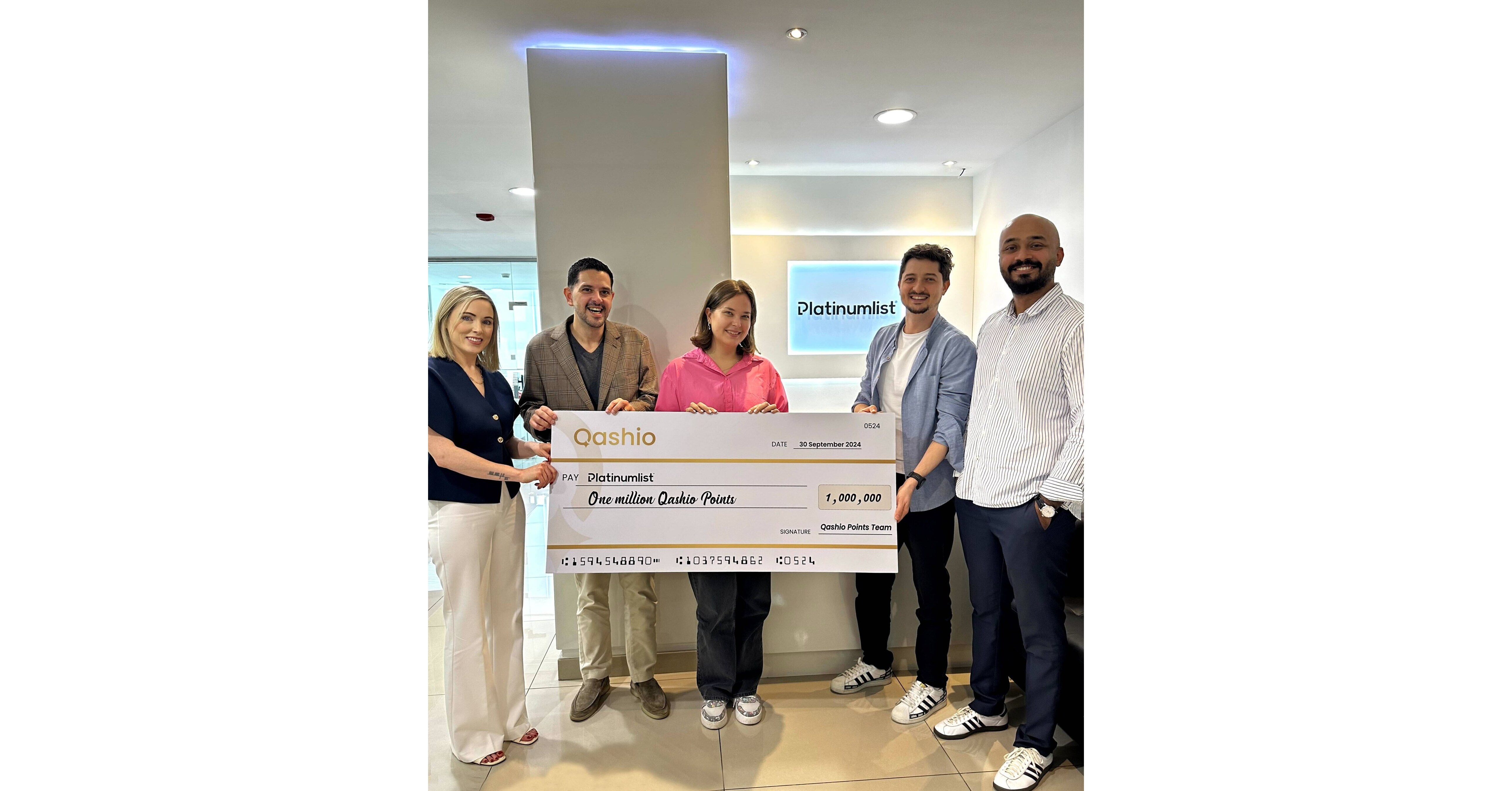 Qashio Awards 1 Million Qashio Points to Platinumlist in Groundbreaking Business Spend Management Initiative