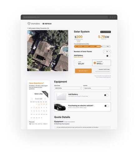 ShopSolar with Artemis software integrated