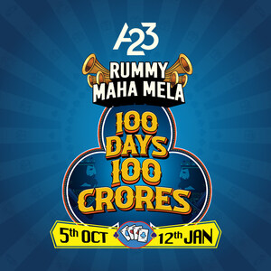 A23 rolls out India's Biggest Rummy Festival ahead of the festive season; offers ₹100 crore prize pool