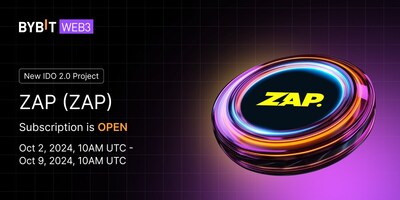 Bybit Web3 Announces Upcoming IDO for ZAP, the Community-driven Distribution Platform (PRNewsfoto/Bybit) Bybit Web3 Announces Upcoming IDO for ZAP, the Community-driven Distribution Platform (PRNewsfoto/Bybit)