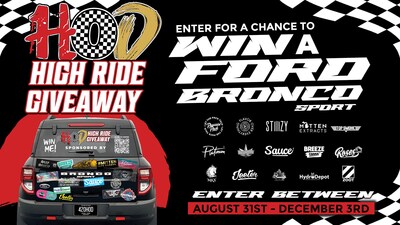 House of Dank is excited to announce the second annual High Ride Giveaway, offering loyal customers a chance to win a Ford Bronco Sport Outer Banks Edition! The giveaway, which runs from August 31st to December 3rd, is sponsored by a range of leading cannabis brands.