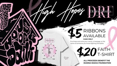 This October, House of Dank proudly joins the fight against breast cancer through the "High Hopes" campaign. In partnership with the Dianna Rasha Foundation, we are raising awareness and funds to support those affected by breast cancer. Join us in making a difference and honoring the strength of survivors, fighters, and their loved ones.