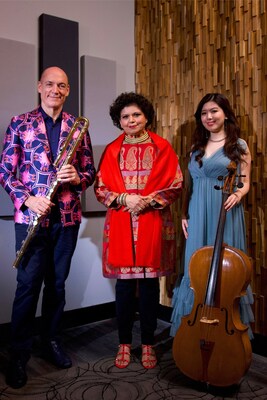 Wouter Kellerman, Chandrika Tandon, Eru Matsumoto in studio