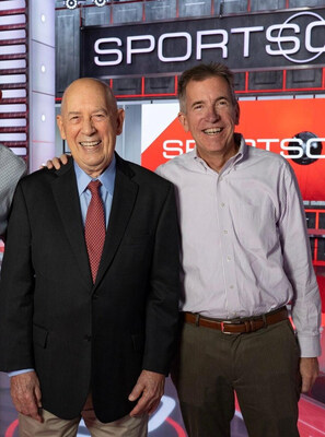 L to R: ESPN Founder Bill Rasmussen with former ESPN PR Executive Mike Soltys, who will serve as a producer and historical liaison to the Sunn Stream production team for this documentary on behalf of ESPN.