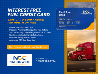 Interest Free Fuel Credit Card for Entry Level Trucking Companies.