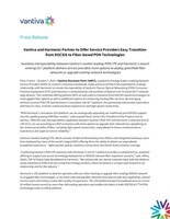 Vantiva and Harmonic Partner to Offer Service Providers Easy Transition from DOCSIS to Fiber-based PON Technologies