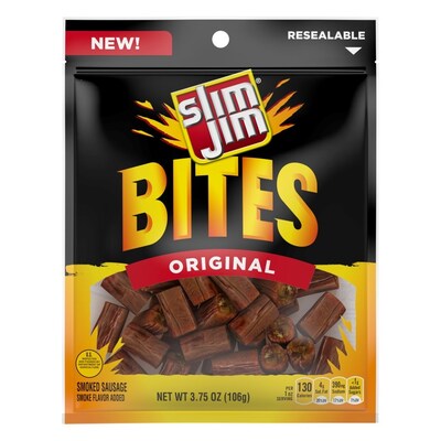 Conagra Brands, Inc., one of North America's leading branded food companies, is unveiling new meat snacks, sunflower seeds and bagged salty snacks at the 2024 National Association of Convenience Stores (NACS) Show in Las Vegas, October 8-10. Among the new offerings are Slim Jim® Bites, a snack that’s small in stature but big on taste. These 3.75 oz. resealable bags – available in Original and Mild – are perfect for grazing or whenever hunger strikes. Slim Jim Bites will debut in late November.