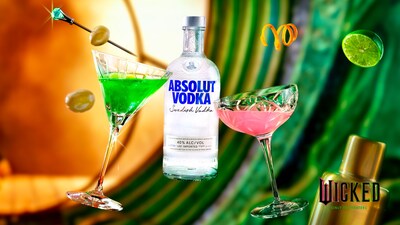 Absolut halos the Pernod Ricard portfolio as the official spirits partner of WICKED with themed offerings & experiences