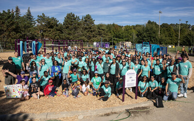 Foresters Financial and KABOOM! partner with the Town of Ajax to build an inclusive, community-designed playspace for neighbourhood children