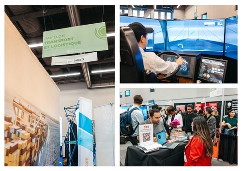 Presented under the CargoM banner, the transport and logistics pavilion introduced visitors to the trades and training in the sector. (CNW Group/CargoM)