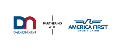 Diebold Nixdorf and America First Credit Union logos