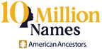 10 Million Names from American Ancestors logo