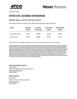 ATCO Ltd. Dividend Recommendation (CNW Group/ATCO Ltd.)