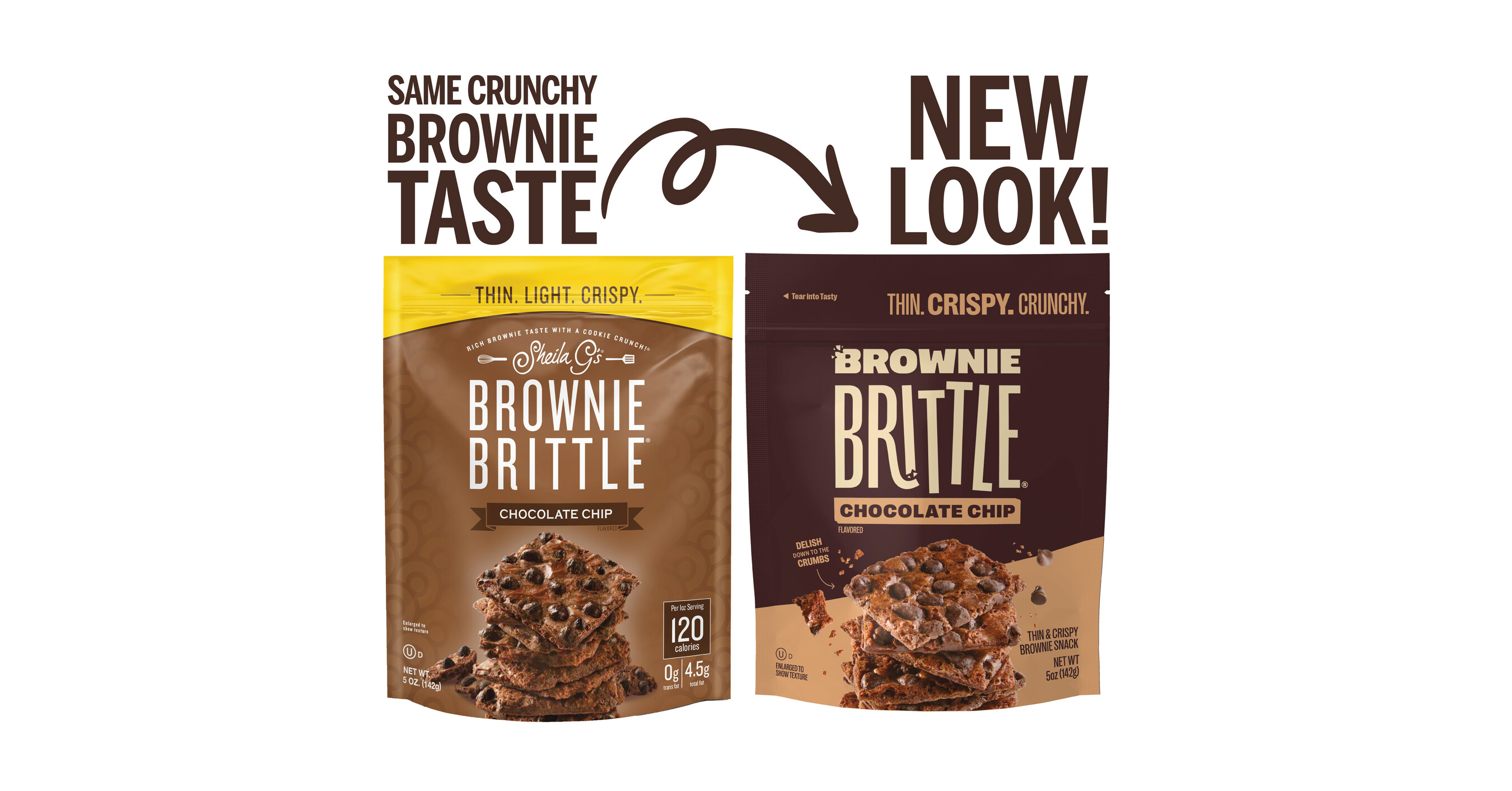 Brownie Brittle&reg; Goes Bold: Rediscover the Revamped Thin, Crispy, Crunchy, Chocolatey Snack