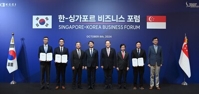 (from left) Prof. Lim Keng Hui, Assistant Chief Executive of Science and Engineering Research Council at A*STAR; Hyun Sung Park, Vice President and CEO of HMGICS; Jaehoon Chang; Duk-geun Ahn; Dr. Tan See Leng; Prof. Lam Khin Yong; Prof. Warren Chan, Dean of the College of Engineering at NTU; Frederick Chew, CEO of A*STAR (Photo credit: Ministry of Trade, Industry and Energy, Korea) (from left) Prof. Lim Keng Hui, Assistant Chief Executive of Science and Engineering Research Council at A*STAR; Hyun Sung Park, Vice President and CEO of HMGICS; Jaehoon Chang; Duk-geun Ahn; Dr. Tan See Leng; Prof. Lam Khin Yong; Prof. Warren Chan, Dean of the College of Engineering at NTU; Frederick Chew, CEO of A*STAR (Photo credit: Ministry of Trade, Industry and Energy, Korea)