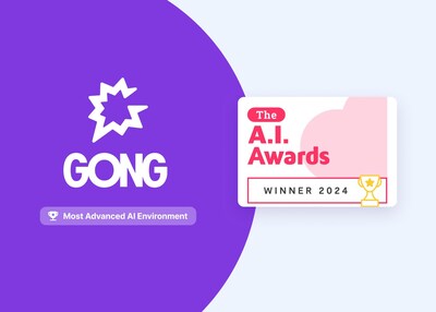 Gong was named a winner in the Most Advanced AI Environment category by the AI Awards