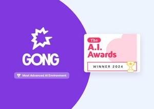 Gong Named a Winner in The Cloud Awards Inaugural AI Awards