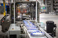 Dixie® tableware comes off a production line at the new facility in Jackson, Tennessee.