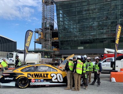 Trades professionals had the opportunity to take pictures with Christopher Bell’s iconic #20 DEWALT NASCAR show car which was on display at JFK Airport's <money>$19 billion</money> transformation project.