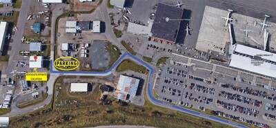 Map of announcement location and parking (CNW Group/Indigenous Services Canada)