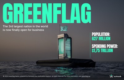 Sumsub unveils 'Greenflag,' the digital nation for 627 million people excluded from online services.