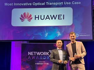 Huawei zdobywa nagrodę za „Najbardziej innowacyjny przypadek zastosowania transportu optycznego" podczas konferencji Network X NGON 2024