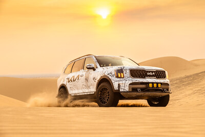 EL MODIFICADO KIA TELLURIDE X-PRO SE PREPARA PARA LA AVENTURA EN EL RALLY REBELLE 2024 (PRNewsfoto/Kia America)