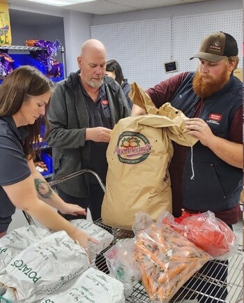 Representatives from Suburban Propane’s Rutland, Vermont Customer Service Center volunteered at Rutland Community Cupboard to unload, sort, and stock its shelves with pallets of food and pantry items, while also donating funds to purchase 2,778 fresh half gallons of milk for families in the local community. The effort is part of Suburban Propane’s SuburbanCares initiative in communities nationwide. (Photo courtesy of Suburban Propane).