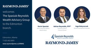 Raymond James Recruitment Momentum Continues as the Edmonton Branch Welcomes Kevin Spasiuk, Adrian Reynolds and Inga Matyszczuk