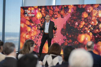 Genpact President and CEO Balkrishan “BK” Kalra welcomes clients, partners, and analysts to its AI Day event on October 10, 2024, at One World Trade Center in New York City to learn about the latest advances in generative AI, machine learning, data, and analytics.