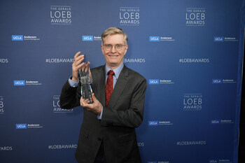 Martin Peers, Minard Editor Award Honoree, during The 2024 Gerald Loeb Awards presented by UCLA Anderson, held at the Rainbow Room in New York City, New York, USA, Thursday October 10, 2024. 
Credit: Jennifer Graylock-Graylock.com