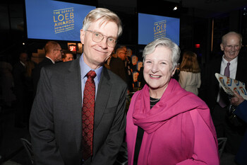 Diana Henriques, Martin Peers during The 2024 Gerald Loeb Awards presented by UCLA Anderson, held at the Rainbow Room in New York City, New York, USA, Thursday October 10, 2024. 
Credit: Jennifer Graylock-Graylock.com