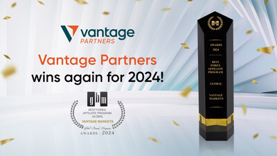 Vantage Markets cumple otro gran logro: Gana el premio al Mejor Programa de Afiliación en el Mercado de Divisas en los Global Brand Awards 2024